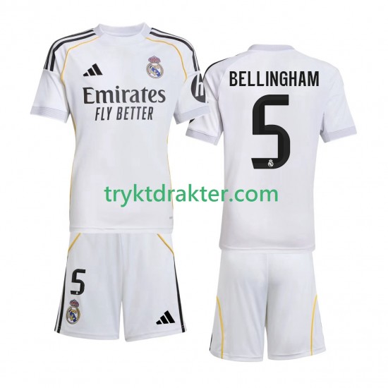 3-13 år Barn Real Madrid drakt Jude Bellingham 5 Hjemme 2025-2026 Korte Ermer