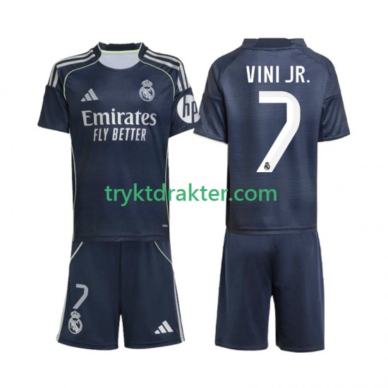 3-13 år Barn Real Madrid drakt Vinicius Junior 7 Borte 2025-2026 Korte Ermer