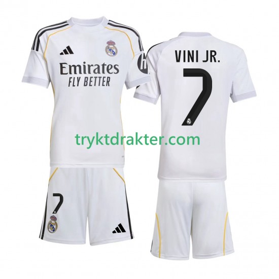 3-13 år Barn Real Madrid drakt Vinicius Junior 7 Hjemme 2025-2026 Korte Ermer