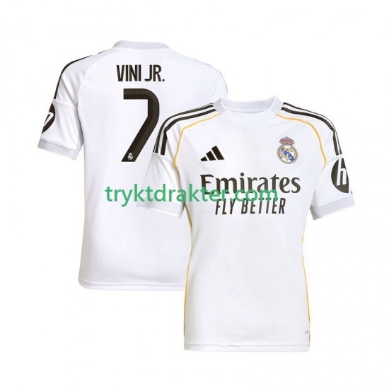 Herre Real Madrid drakt Vinicius Junior 7 Hjemme 2025-2026 Korte Ermer