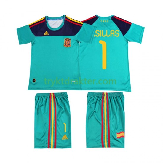 3-13 år Barn Spania drakt Casillas 1 Retro Hjemme 2010 Korte Ermer