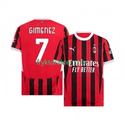 Herre AC Milan drakt Santiago Gimenez 7 Hjemme 2024-2025 Korte Ermer Herre AC Milan drakt Santiago Gimenez 7 Hjemme 2024-2025 Korte Ermer