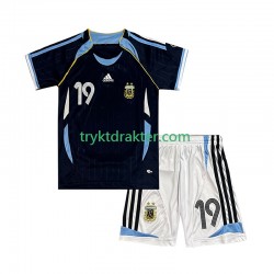 3-13 år Barn Argentina drakt Lionel Messi 19 Retro Borte 2006 Korte Ermer
