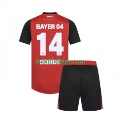 3-13 år Barn Bayer 04 Leverkusen drakt Patrik Schick 14 Hjemme 2024-2025 Korte Ermer