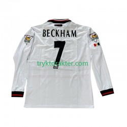 Herre Manchester Utd drakt Beckham 7 Retro Borte 1998-1999 Langermet