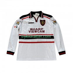 Herre Manchester Utd drakt Beckham 7 Retro Borte 1998-1999 Langermet