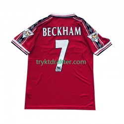 Herre Manchester Utd drakt Beckham 7 Retro Hjemme 1998-1999 Korte Ermer