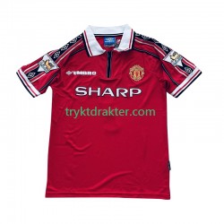 Herre Manchester Utd drakt Beckham 7 Retro Hjemme 1998-1999 Korte Ermer