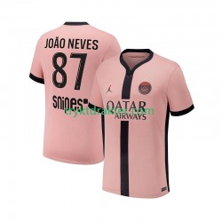 Herre Paris Saint-Germain drakt Joao Neves 87 Tredje 2024-2025 Korte Ermer
