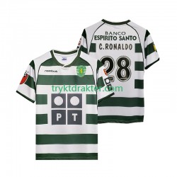Herre Sporting CP drakt Cristiano Ronaldo 28 2001 2003 Retro Hjemme Korte Ermer