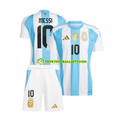 3-13 år Barn Argentina drakt Lionel Messi 10 Copa America Hjemme 2024 Blå Hvit Korte Ermer 3-13 år Barn Argentina drakt Lionel Messi 10 Copa America Hjemme 2024 Blå Hvit Korte Ermer