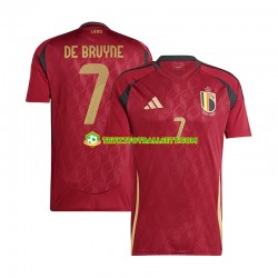Herre Belgia drakt De Bruyne 7 Hjemme Euro 2024 Rød Korte Ermer Herre Belgia drakt De Bruyne 7 Hjemme Euro 2024 Rød Korte Ermer