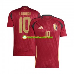Herre Belgia drakt Romelu Lukaku 10 Hjemme Euro 2024 Rød Korte Ermer Herre Belgia drakt Romelu Lukaku 10 Hjemme Euro 2024 Rød Korte Ermer