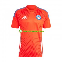 Herre Chile drakt Copa America Hjemme 2024 Rød Korte Ermer Herre Chile drakt Copa America Hjemme 2024 Rød Korte Ermer