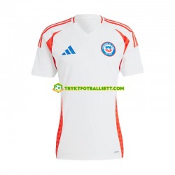 Herre Chile drakt Copa America Borte 2024 Hvit Korte Ermer Herre Chile drakt Copa America Borte 2024 Hvit Korte Ermer