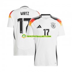Herre Tyskland drakt Florian Wirtz 17 Hjemme Euro 2024 Hvit Korte Ermer Herre Tyskland drakt Florian Wirtz 17 Hjemme Euro 2024 Hvit Korte Ermer