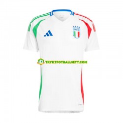 Herre Italia drakt Borte Euro 2024 Hvit Korte Ermer