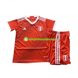 3-13 år Barn Peru drakt Borte 2023 Rød Korte Ermer 3-13 år Barn Peru drakt Borte 2023 Rød Korte Ermer