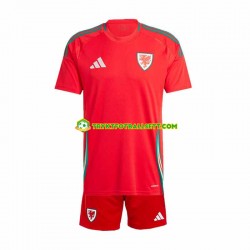 3-13 år Barn Wales drakt Hjemme 2024 Rød Korte Ermer 3-13 år Barn Wales drakt Hjemme 2024 Rød Korte Ermer