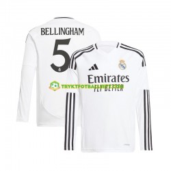 Herre Real Madrid drakt Jude Bellingham 5 Hjemme 2024-2025 Hvit Langermet Herre Real Madrid drakt Jude Bellingham 5 Hjemme 2024-2025 Hvit Langermet