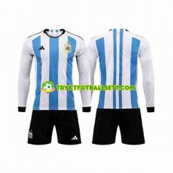 3-13 år Barn Argentina drakt 3 Stars Hjemme VM 2022 Langermet 3-13 år Barn Argentina drakt 3 Stars Hjemme VM 2022 Langermet