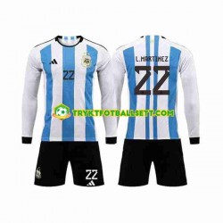 3-13 år Barn Argentina drakt 3 Stars Lautaro Martinez 22 Hjemme VM 2022 Langermet 3-13 år Barn Argentina drakt 3 Stars Lautaro Martinez 22 Hjemme VM 2022 Langermet
