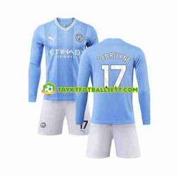 3-13 år Barn Manchester City drakt Kevin De Bruyne 17 Hjemme 2023-2024 Langermet 3-13 år Barn Manchester City drakt Kevin De Bruyne 17 Hjemme 2023-2024 Langermet