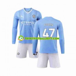 3-13 år Barn Manchester City drakt Phil Foden 47 Hjemme 2023-2024 Langermet 3-13 år Barn Manchester City drakt Phil Foden 47 Hjemme 2023-2024 Langermet