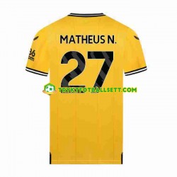 Herre Wolverhampton Wanderers drakt Matheus Nunes 27 Hjemme 2023-2024 Korte Ermer Herre Wolverhampton Wanderers drakt Matheus Nunes 27 Hjemme 2023-2024 Korte Ermer