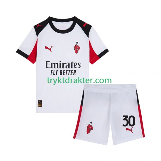 3-13 år Barn AC Milan drakt Ardon Jashari 30 Borte 2025-2026 Korte Ermer