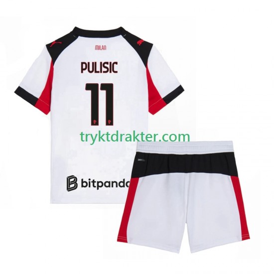 3-13 år Barn AC Milan drakt Christian Pulisic 11 Borte 2025-2026 Korte Ermer