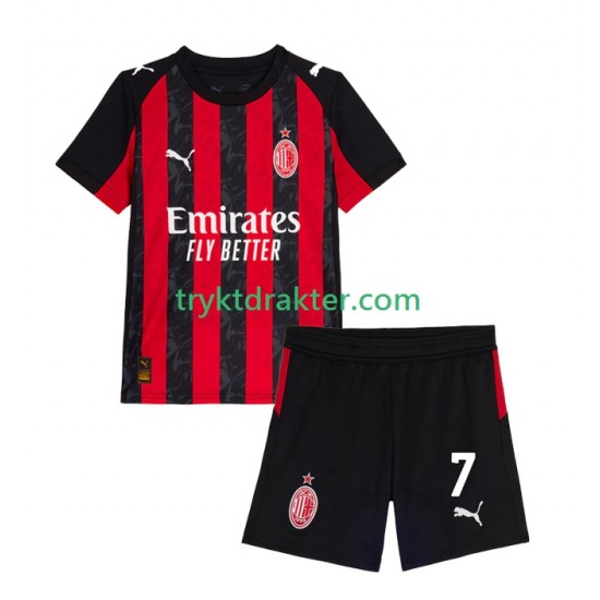 3-13 år Barn AC Milan drakt Santiago Gimenez 7 Hjemme 2025-2026 Korte Ermer