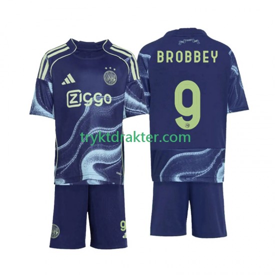 3-13 år Barn AFC Ajax drakt Brian Brobbey 9 Borte 2025-2026 Korte Ermer