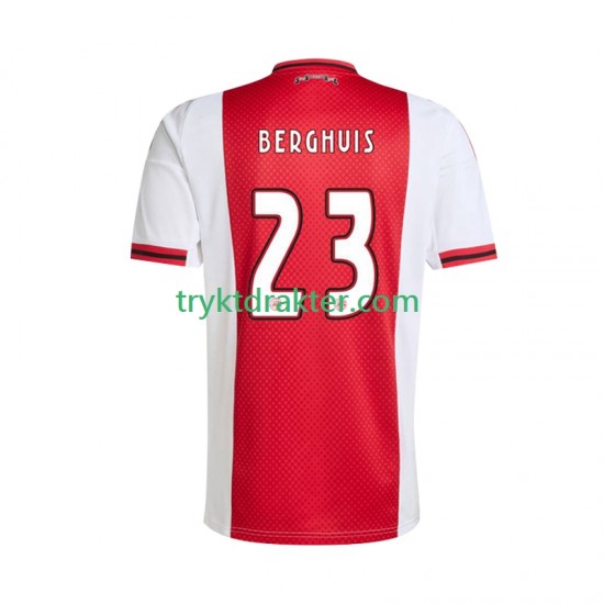Herre AFC Ajax drakt Steven Berghuis 23 Hjemme 2025-2026 Korte Ermer