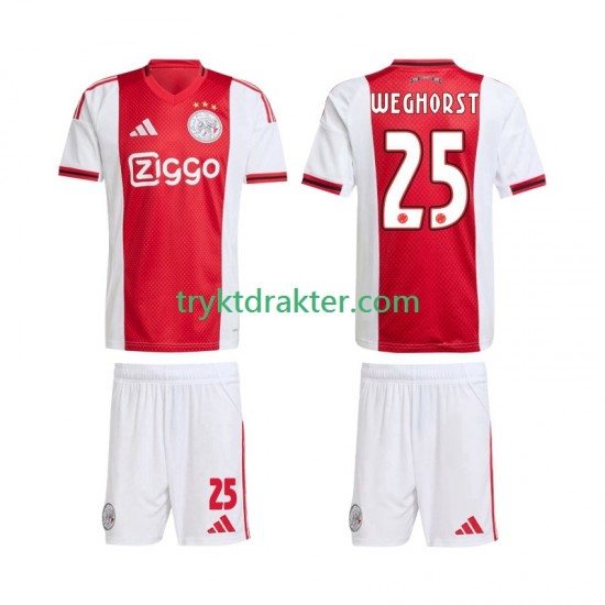 3-13 år Barn AFC Ajax drakt Wout Weghorst 25 Hjemme 2025-2026 Korte Ermer