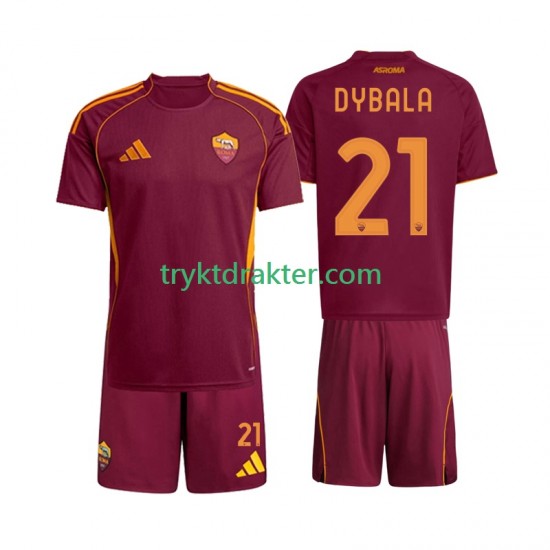 3-13 år Barn AS Roma drakt Dybala 21 Hjemme 2025-2026 Korte Ermer