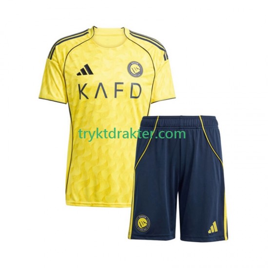 3-13 år Barn drakt Al Nassr Hjemme 2025-2026 Korte Ermer