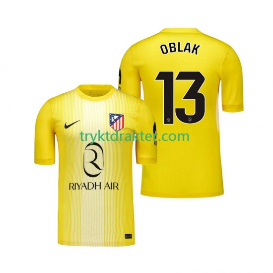 Herre Keeper Atlético Madrid drakt Jan Oblak 13 Hjemme 2025-2026 Korte Ermer