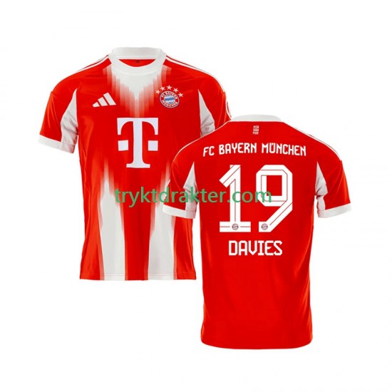 Herre FC Bayern München drakt Alphonso Davies 19 Hjemme 2025-2026 Korte Ermer