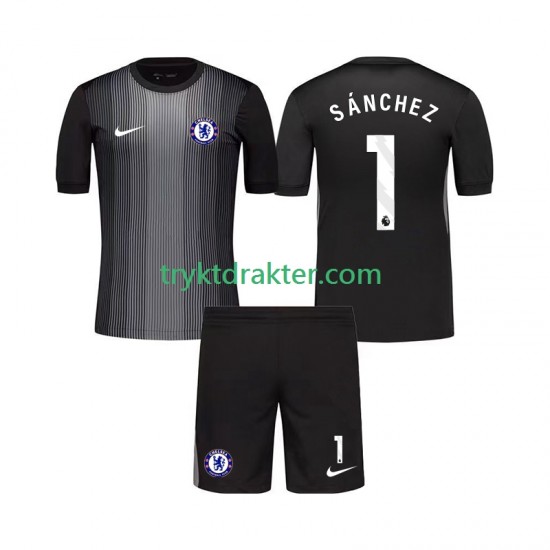 3-13 år Barn Keeper Chelsea drakt Robert Sanchez 1 Hjemme 2025-2026 Korte Ermer