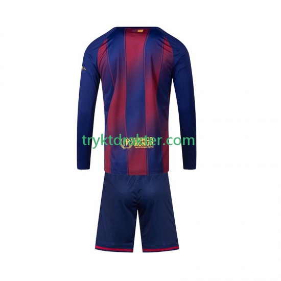 3-13 år Barn FC Barcelona drakt Hjemme 2025-2026 Langermet