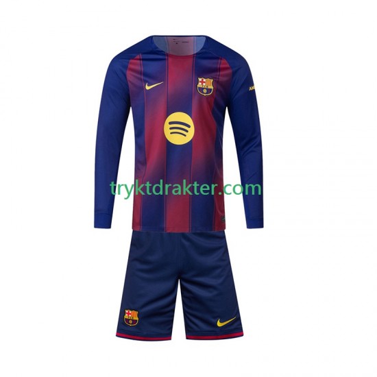 3-13 år Barn FC Barcelona drakt Hjemme 2025-2026 Langermet