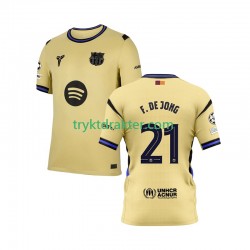 Herre FC Barcelona drakt Frenkie de Jong 21 Champions League Borte 2025-2026 Korte Ermer