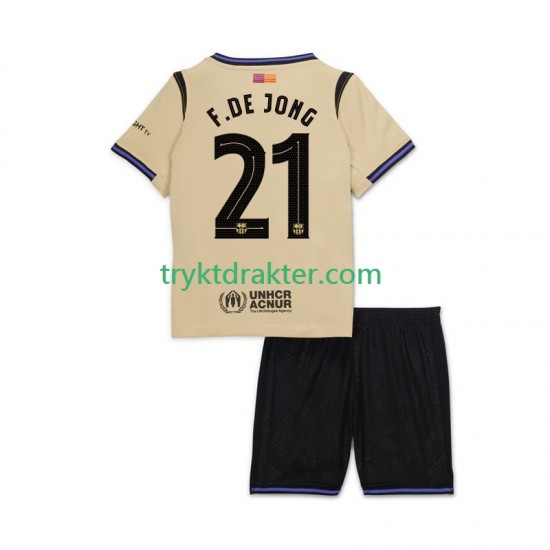 3-13 år Barn FC Barcelona drakt Frenkie de Jong 21 UCL Borte 2025-2026 Korte Ermer