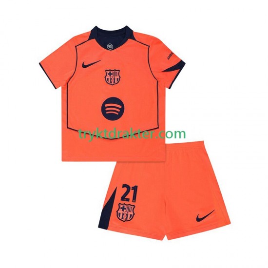 3-13 år Barn FC Barcelona drakt Frenkie de Jong 21 UCL Tredje 2025-2026 Korte Ermer