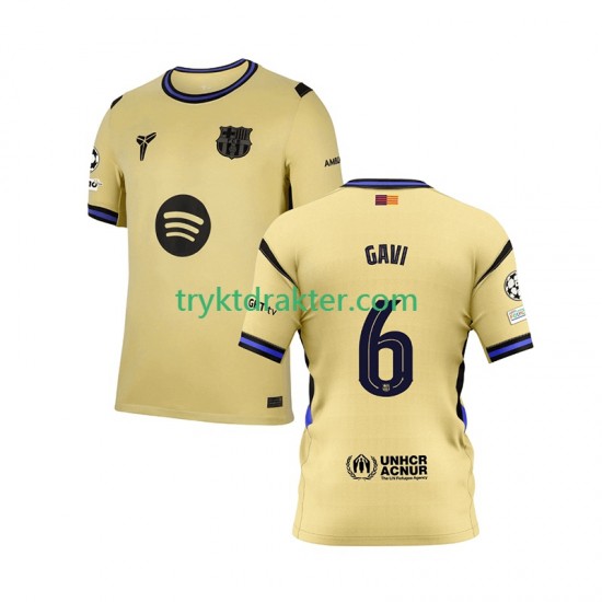Herre FC Barcelona drakt Gavi 6 Champions League Borte 2025-2026 Korte Ermer