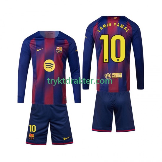 3-13 år Barn FC Barcelona drakt Lamine Yamal 10 Hjemme 2025-2026 Langermet