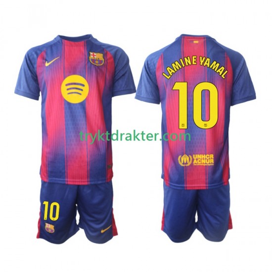 3-13 år Barn FC Barcelona drakt Lamine Yamal 10 Hjemme 2025-2026 Korte Ermer