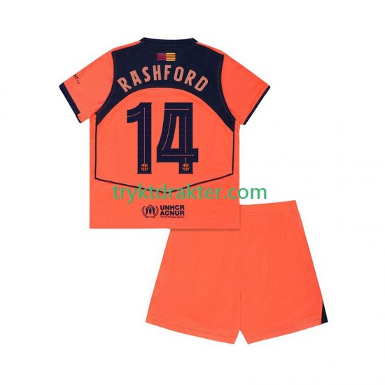 3-13 år Barn FC Barcelona drakt Marcus Rashford 14 UCL Tredje 2025-2026 Korte Ermer