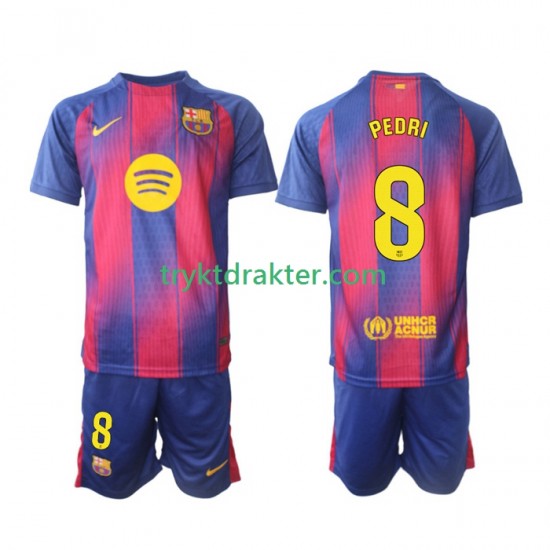 3-13 år Barn FC Barcelona drakt Pedri 8 Hjemme 2025-2026 Korte Ermer